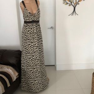 Banana republic animal print maxi L